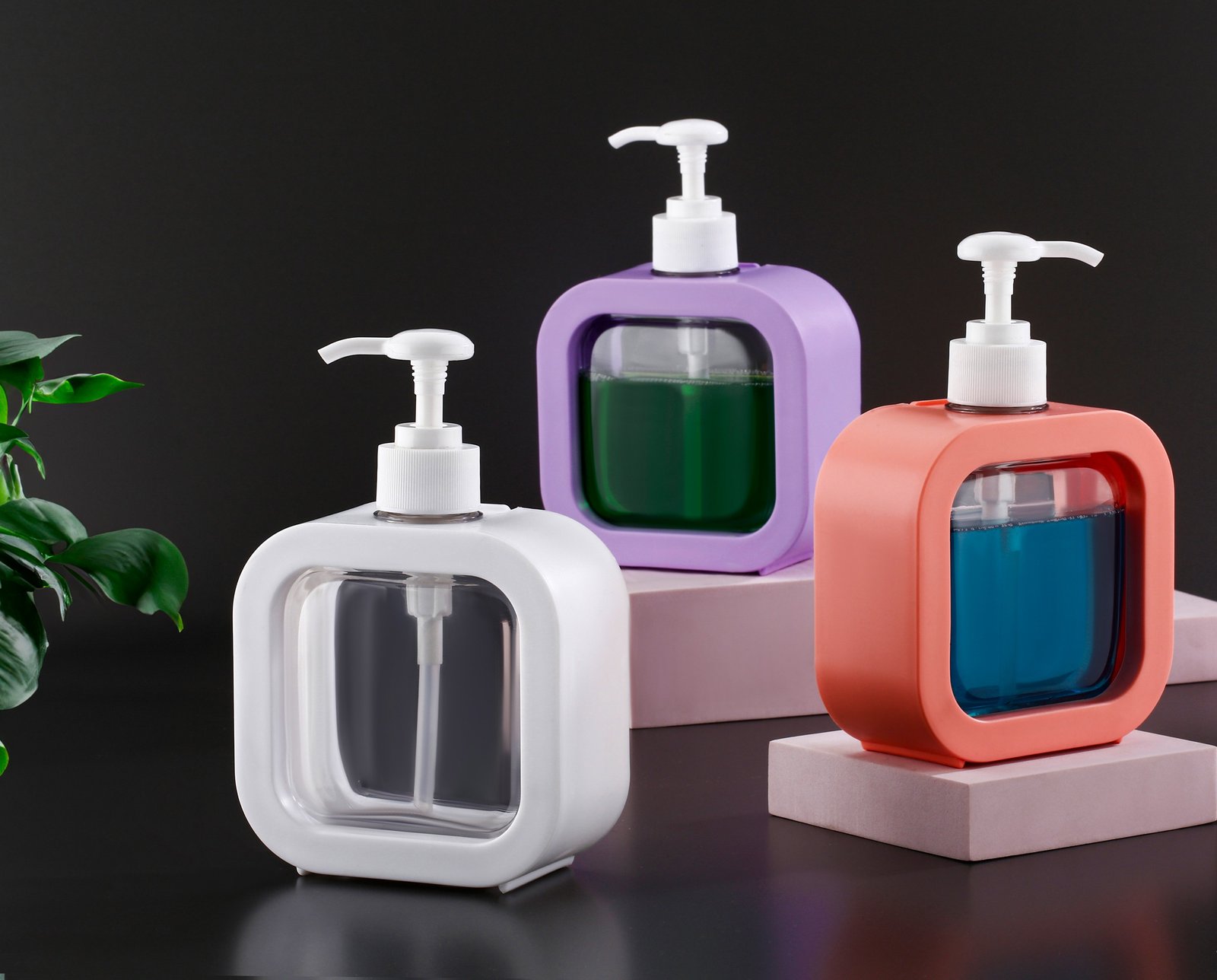 Modern Liquid Soap Dispenser with Transparent Window