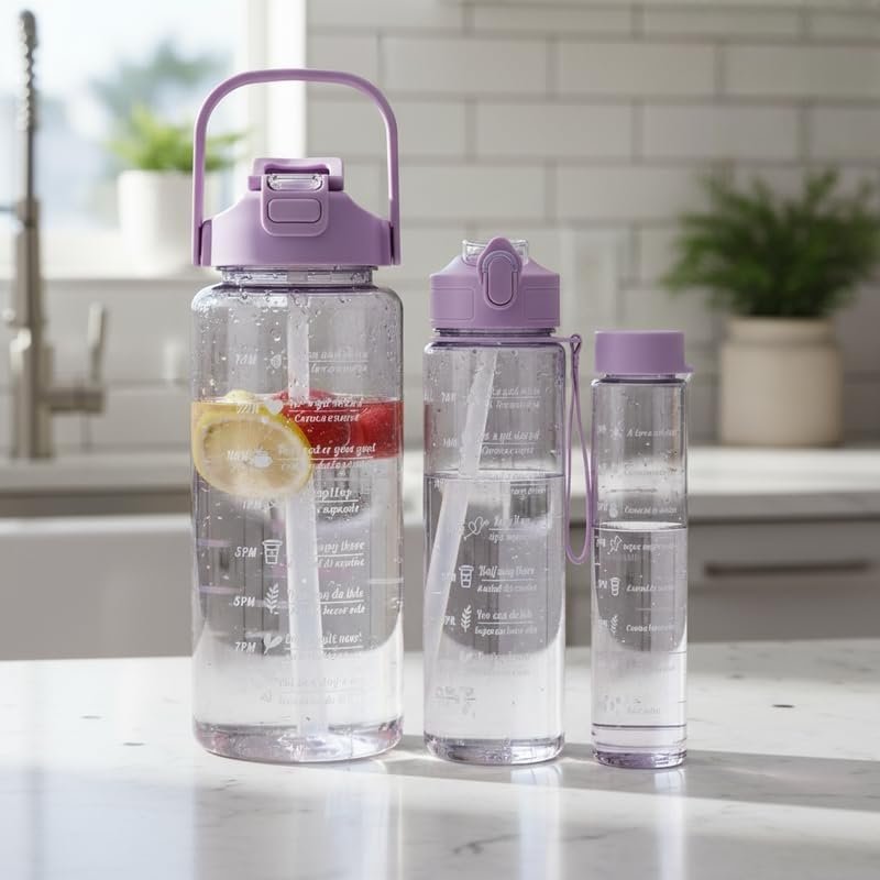 Transparent Motivational Bottle Set of 3 (Loose)